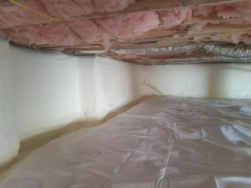 Crawl space encapsulation with closed-cell spray foam for Attic Insulation in Holland